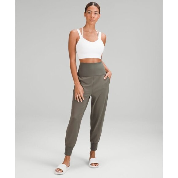 Lululemon 6 Align Super-High-Rise Ribbed-Waist Jogger Green Croos-waist pocket - Picture 3 of 12